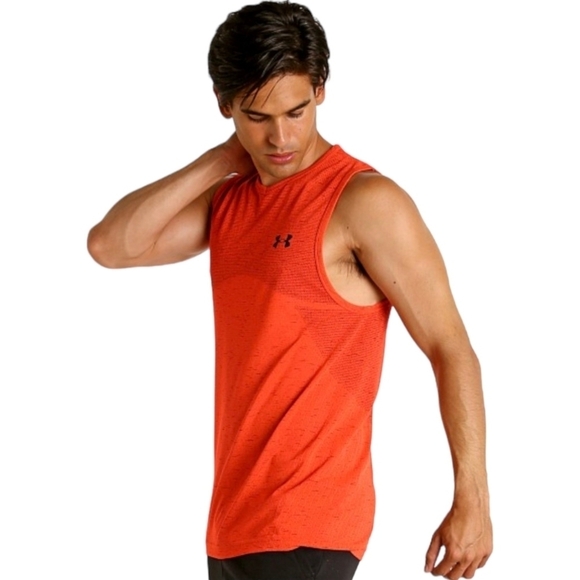 Under Armour Seamless Tank Top Beta/Black Size XL - Picture 2 of 12